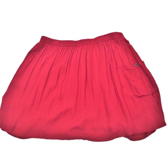 MODCLOTH Circle Skater Mini Rayon Skirt with Pocket Elastic Waist 1X - Picture 2 of 9